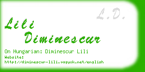 lili diminescur business card